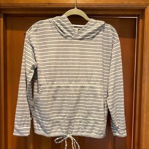 Billabong blue and white striped hoodie Small